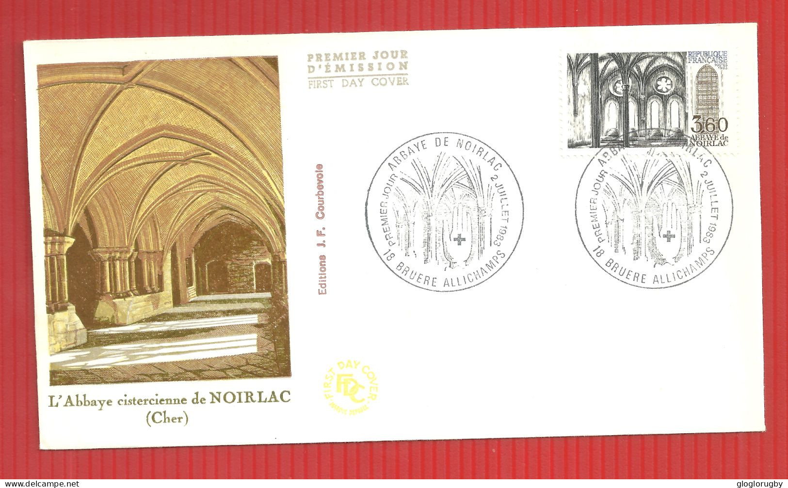 FDC ABBAYE DE NOIRLAC 2 7 1983 - Abdijen En Kloosters