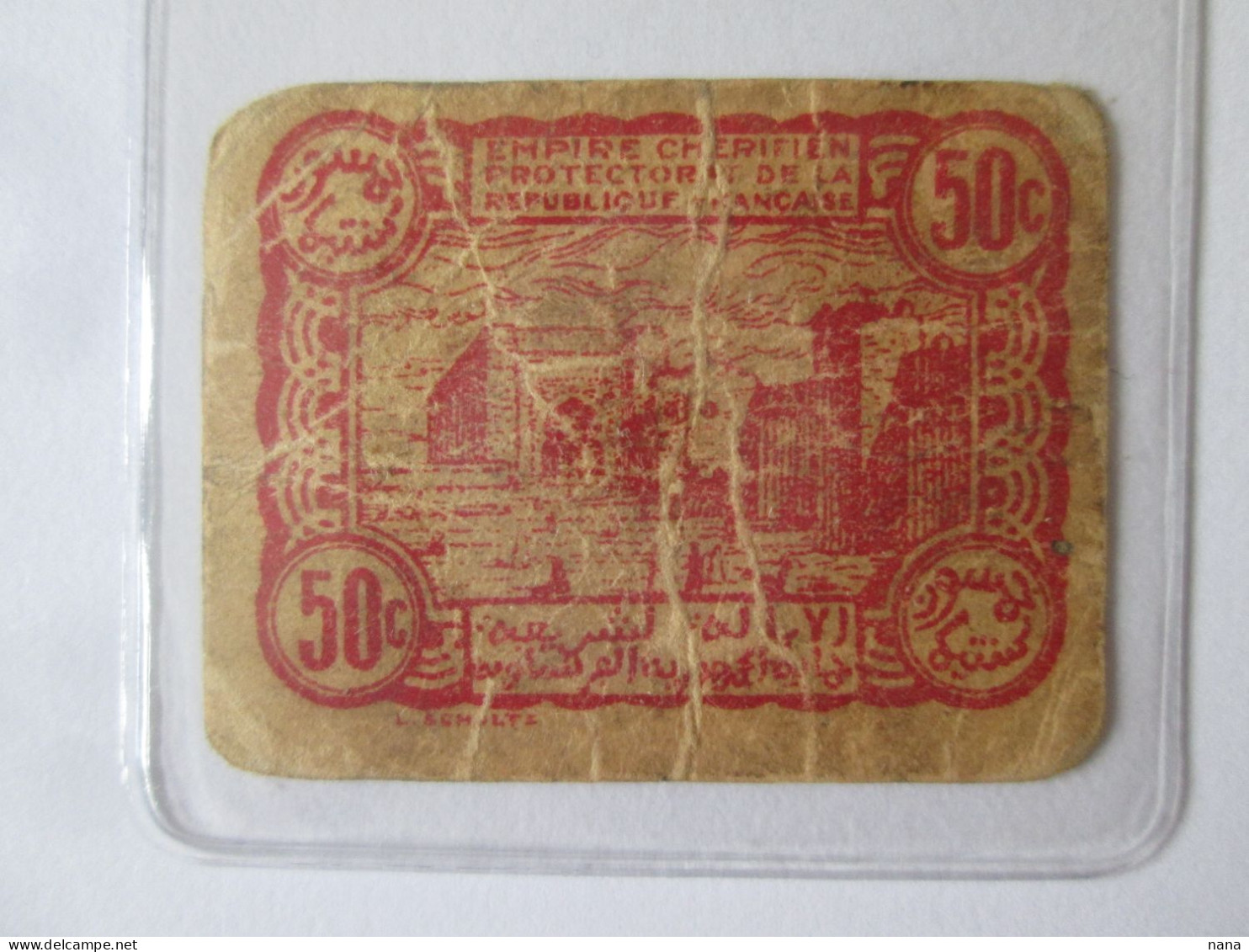 Morocco/Maroc 50 Centimes 1944 Banknote,see Pictures - Morocco