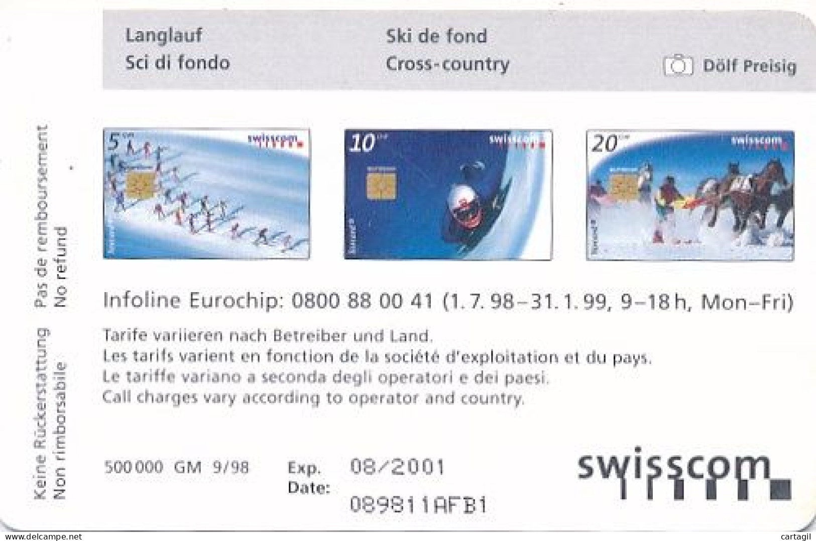 Carte Téléphonique Suisse  (motif, état, Etc  Voir Scans)+port - Suiza