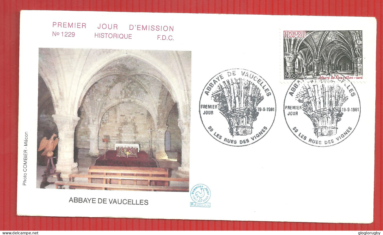 FDC ABBAYE DEVAUCELLES 19 09 1981 - Abbeys & Monasteries