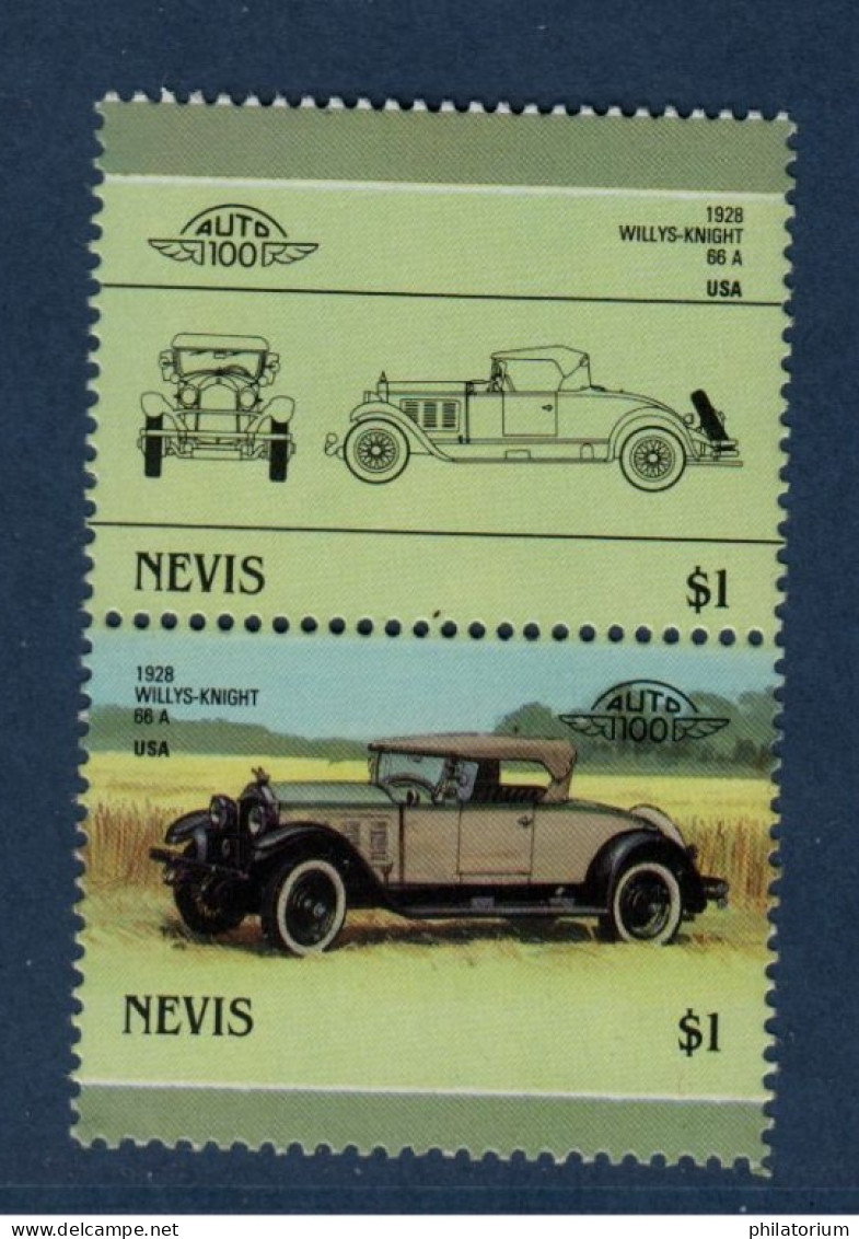 Nevis, YV , Mi, 404, 405, SG 417, 418, Willys-Knight "66A", 1928 , - Anguilla (1968-...)