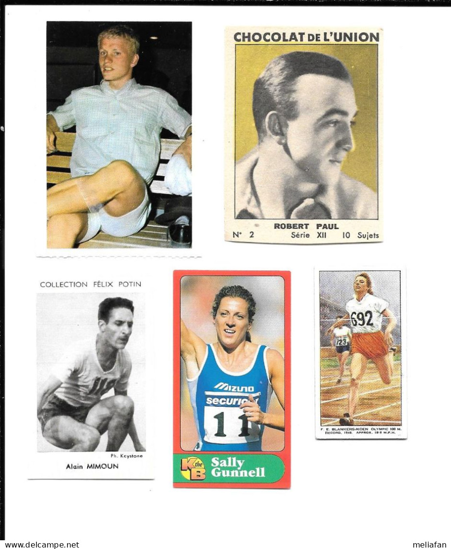 Y779 - VIGNETTES ATHLETISME - ALAIN MIMOUN - ROBERT PAUL - SALLY GUNNELL - FANNY BLANKERS KOEN - DON SCHOLLANDER - Athlétisme