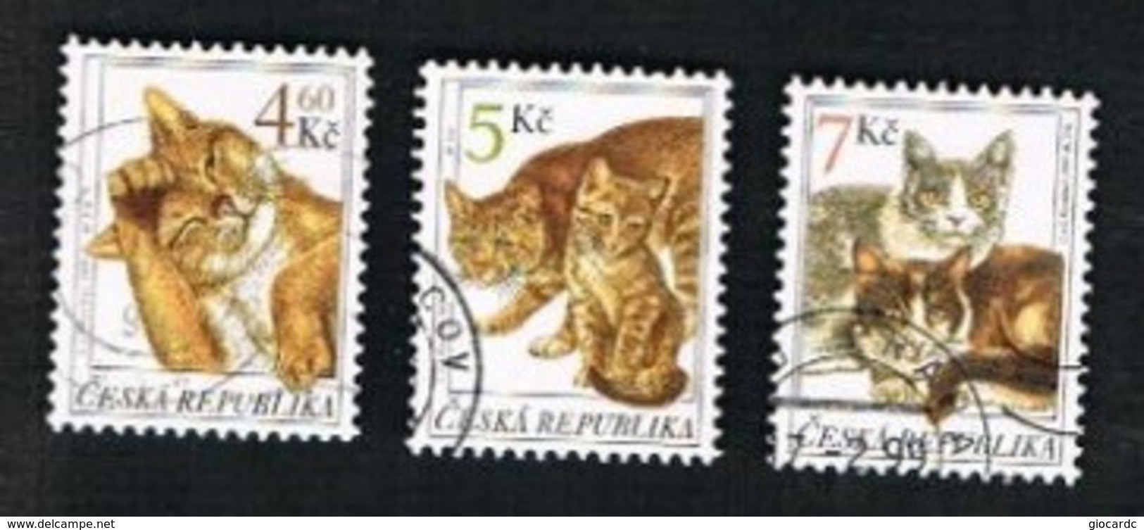 REP. CECA (CZECH REPUBLIC) - SG 224.226  - 1999 CATS (COMPLET SET OF 3)  -   USED - Autres & Non Classés