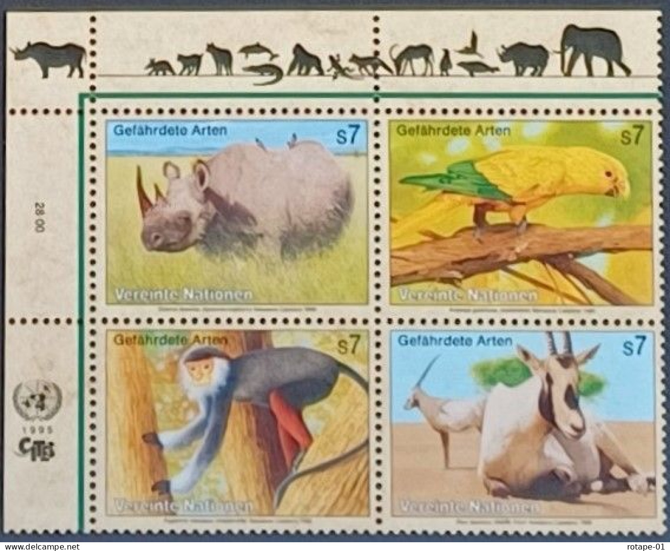 ONU-Vienne  1995,  YT N°UN-WN 200-03  **,  Cote YT 9,6€ - Unused Stamps