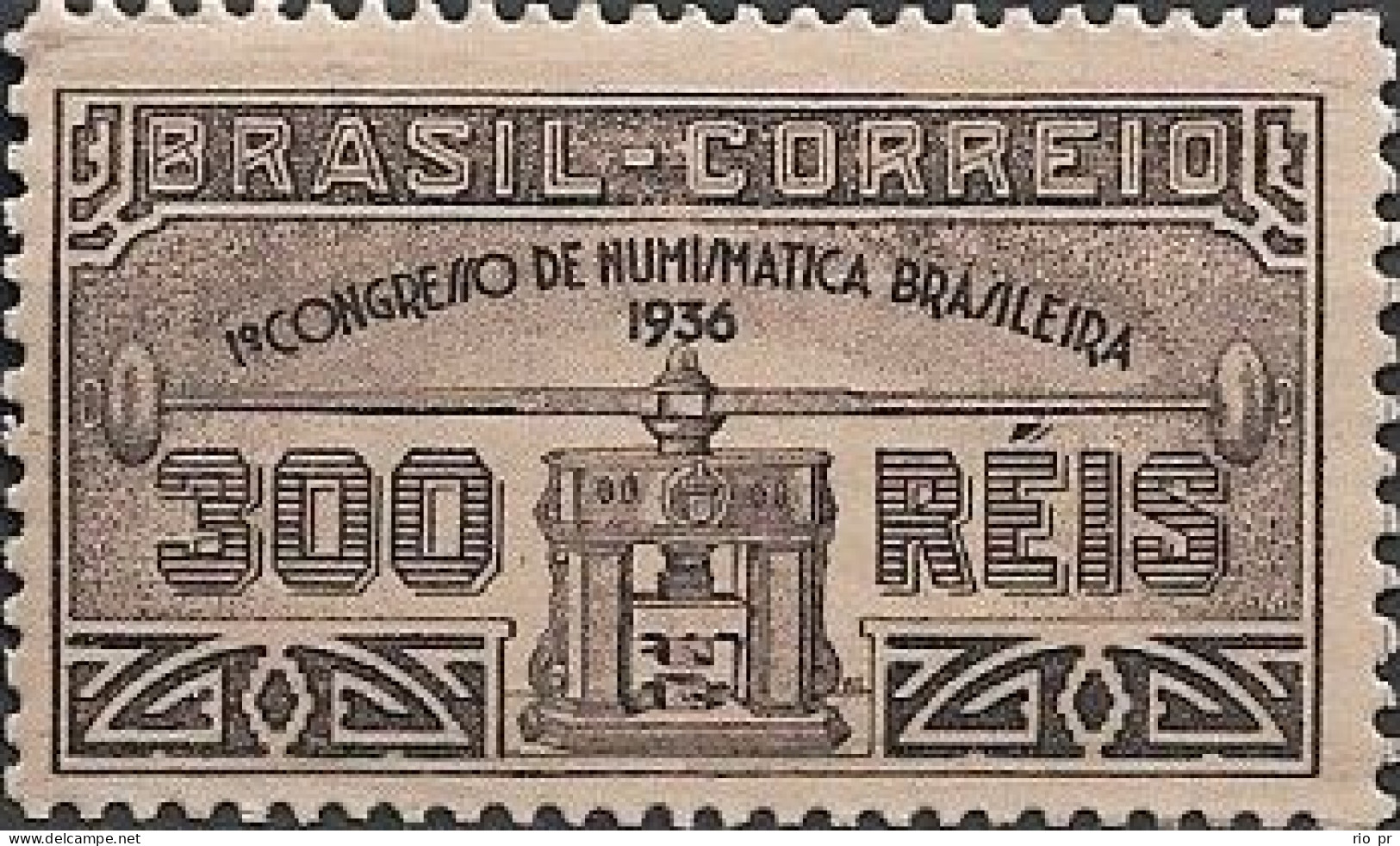 BRAZIL - 1st CONGRESS OF BRAZILIAN NUMISMATIC 1936 - MNH - Monete