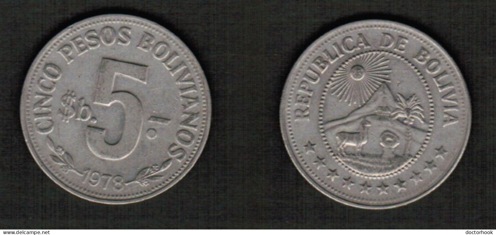 BOLIVIA   5 PESOS BOLIVIANOS 1978 (KM # 197) #7655 - Bolivië