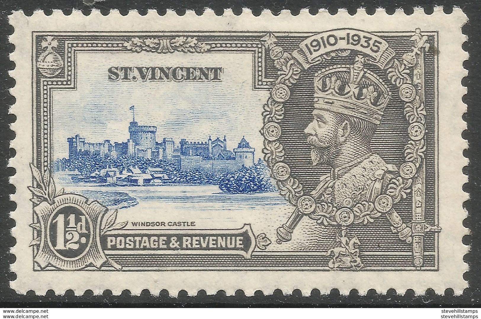 St Vincent. 1935 KGV Silver Jubilee. 1½d MH. SG 143. M2122 - St.Vincent (...-1979)