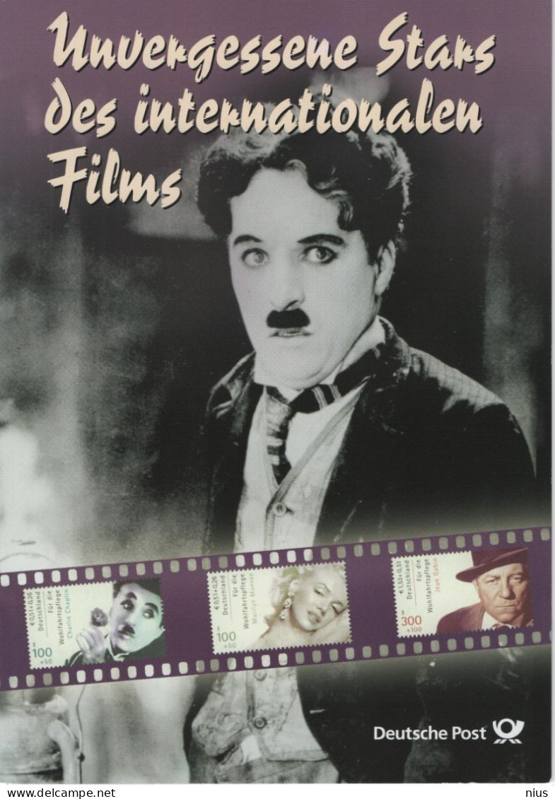 Germany Deutschland 2001 Für Die Wohlfahrtspflege: Filmschauspieler Film Actor Cinema Movie Kino, Chaplin Monroe, Berlin - 2001-2010