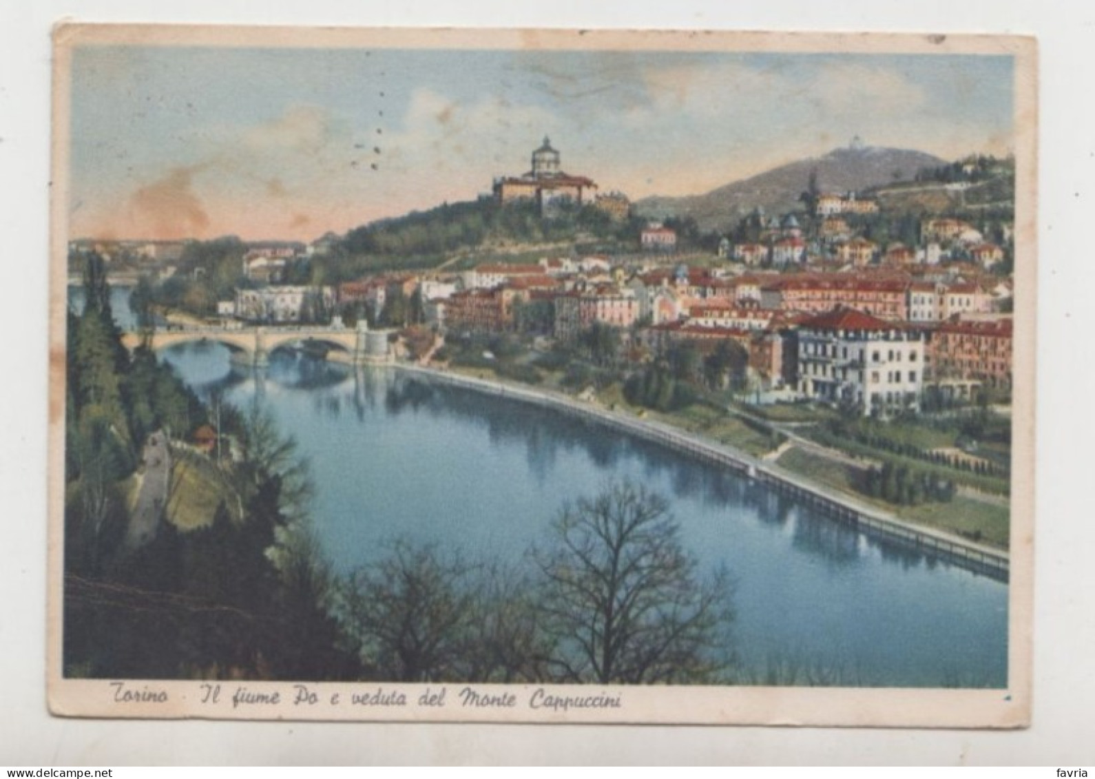 TORINO ,il Fiume Po E Veduta Del Monte CAppuccini  - Cartolina V 1955 - 1126 - Panoramische Zichten, Meerdere Zichten