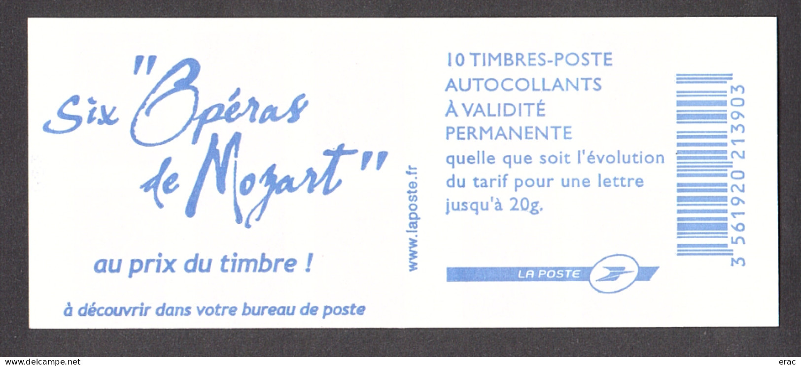 France - Carnet 3744-C11 - Neuf ** - Daté 31.05.06 - Marianne De Lamouche - Mozart - Carnets
