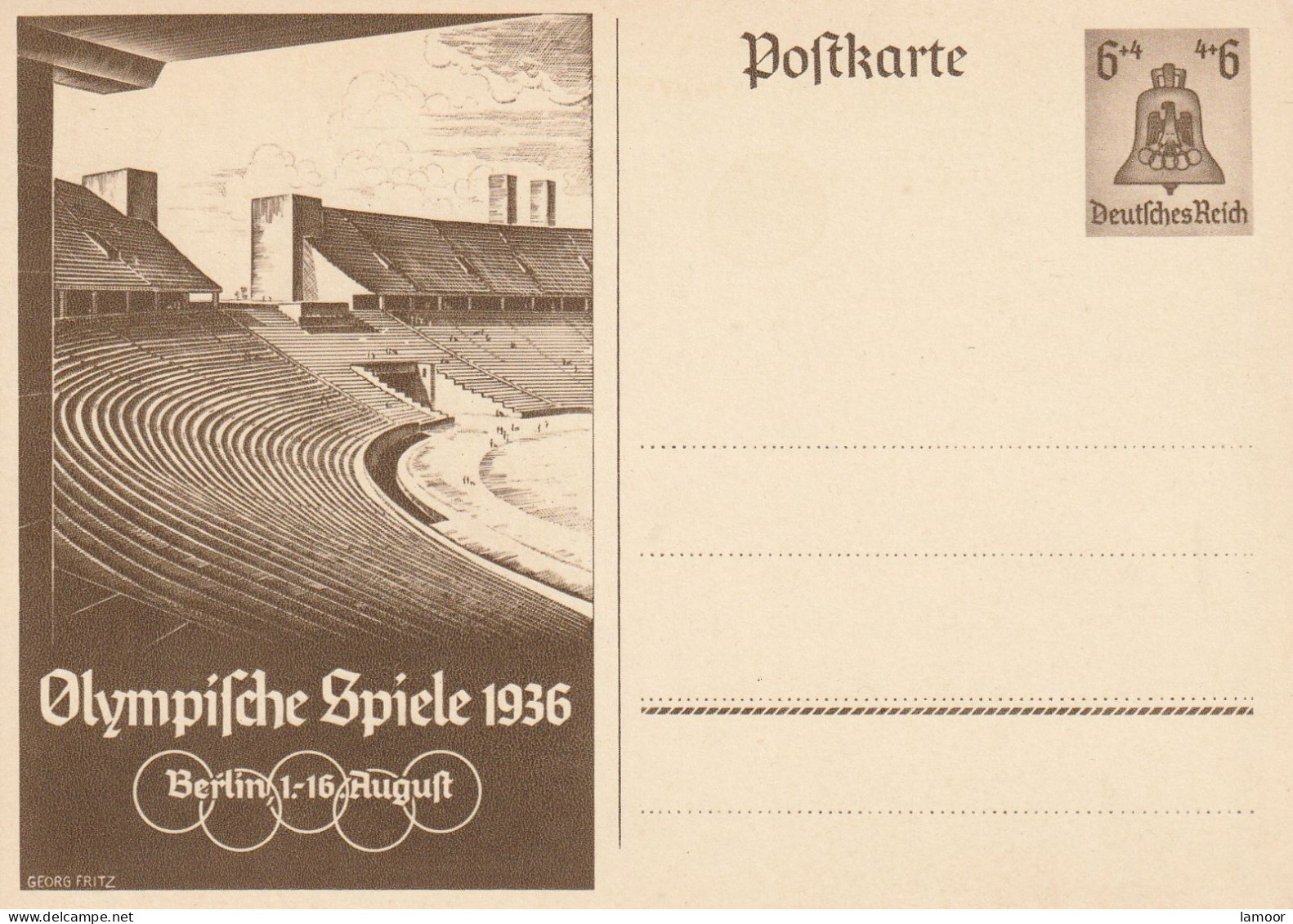 Deutsche Reich Postkarte Postfresch Ungelaufene Adolf Hitler - Collections & Lots