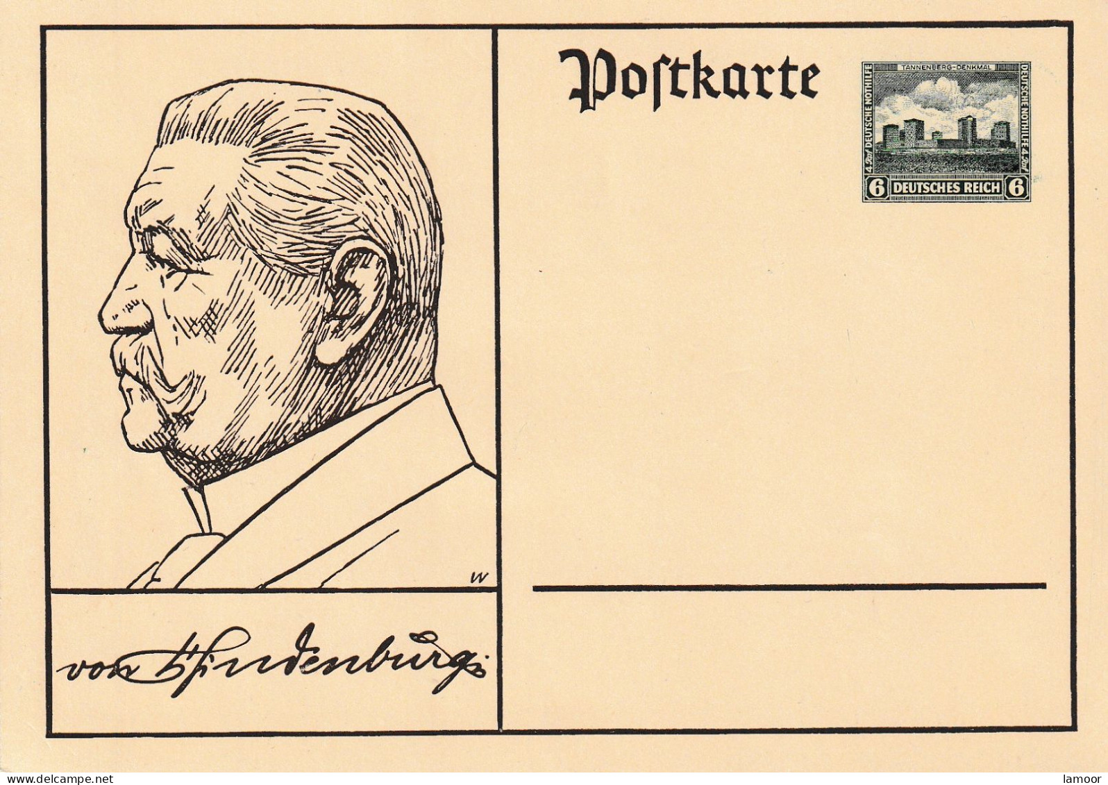 Deutsche Reich Postkarte Postfresch Ungelaufene Adolf Hitler - Verzamelingen & Kavels