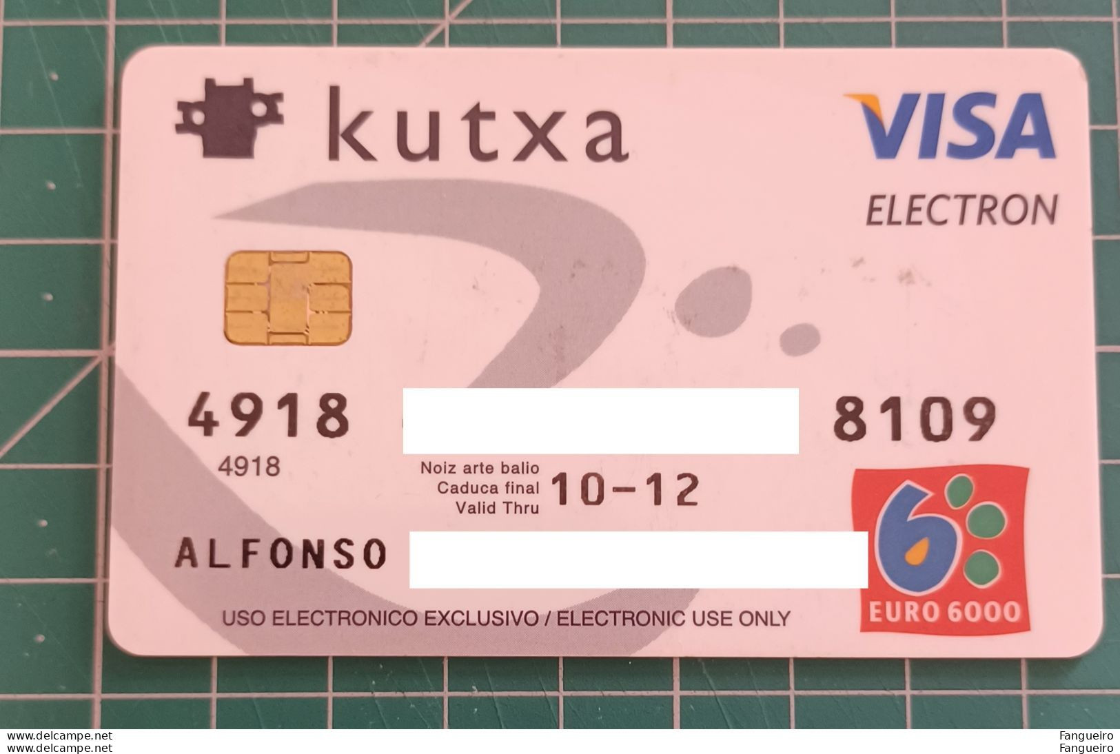 SPAIN CREDIT CARD KUTXA - Tarjetas De Crédito (caducidad Min 10 Años)