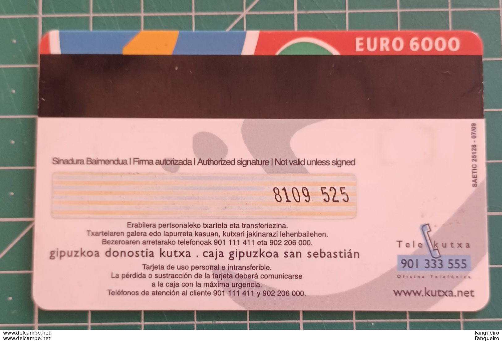 SPAIN CREDIT CARD KUTXA - Credit Cards (Exp. Date Min. 10 Years)