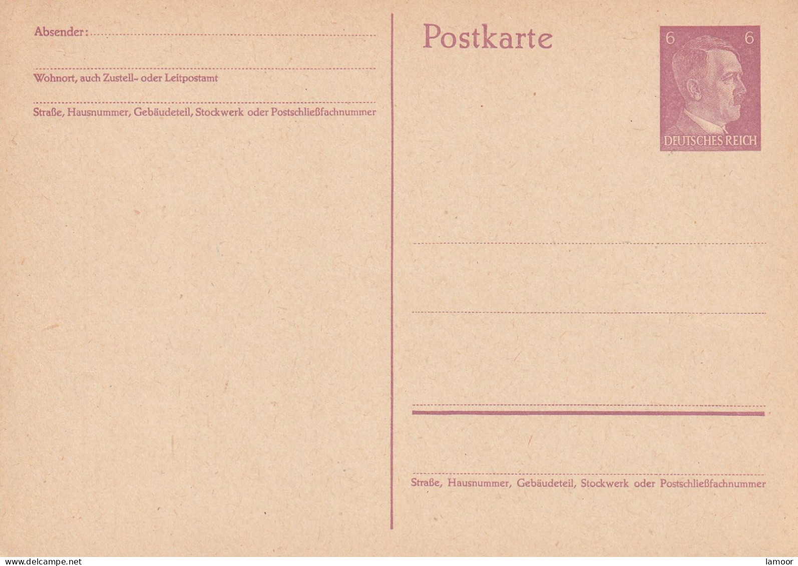 Deutsche Reich Postkarte Postfresch Ungelaufene Adolf Hitler - Verzamelingen & Kavels