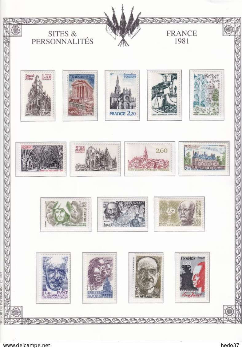 France Année Complète 1981 - N°2118/2177 - Neufs ** Sans Charnière - TB - 1980-1989