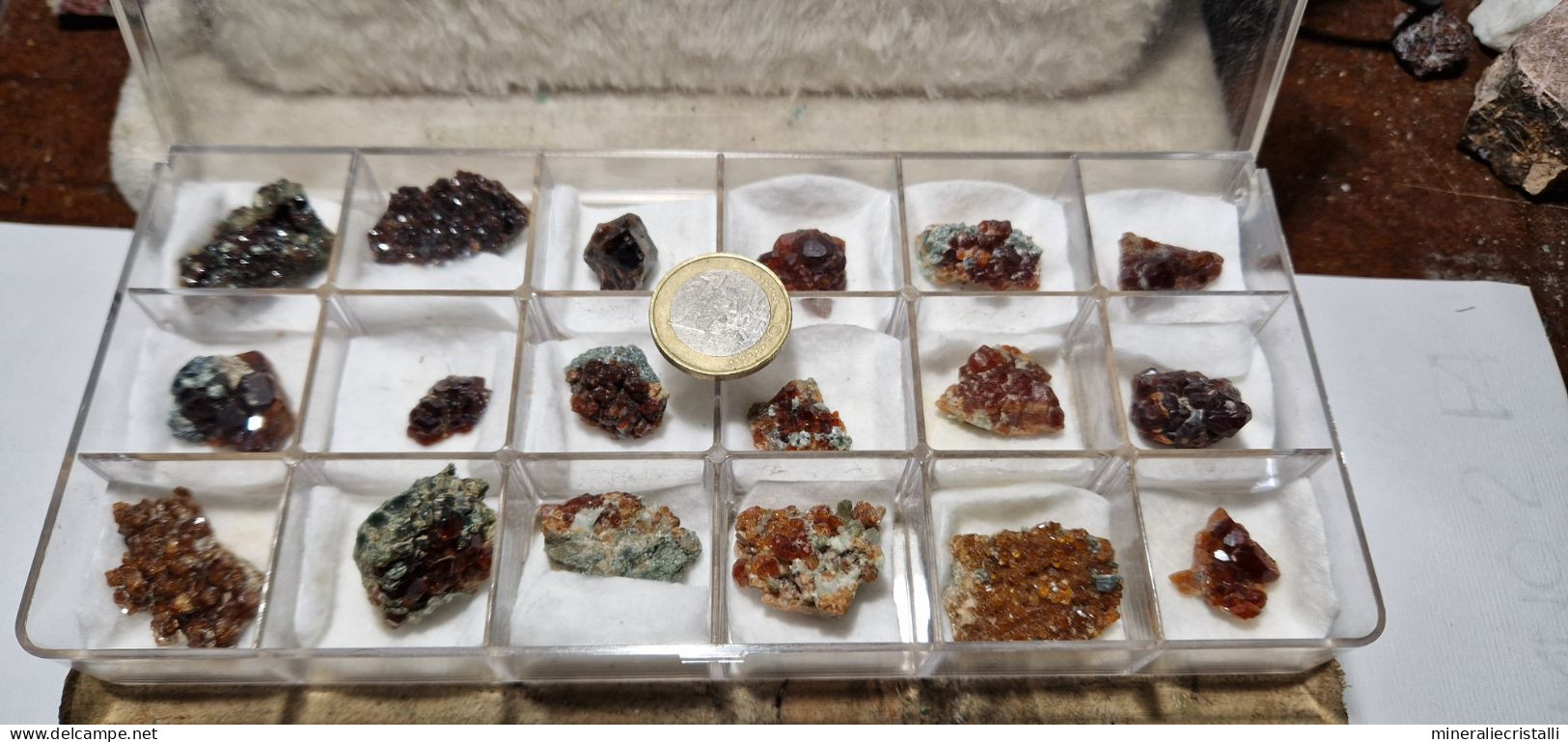 Lotto Di Granato Rosso Hessonite 18  Cristalli Naturali Rari Collezione Chakra Italia - Mineralien
