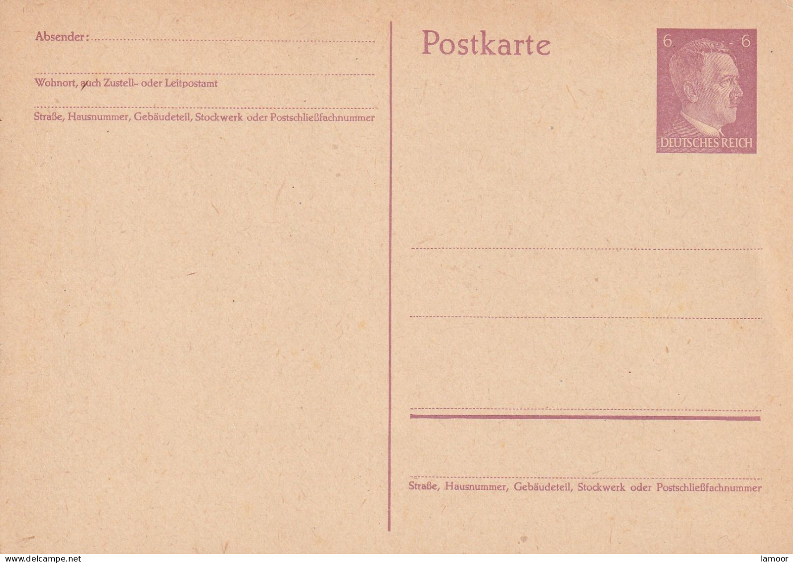 Deutsche Reich Postkarte Postfresch Ungelaufene Adolf Hitler - Verzamelingen & Kavels