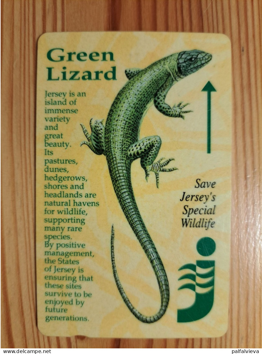 Phonecard Jersey 19JERA - Green Lizard - [ 7] Jersey Und Guernsey