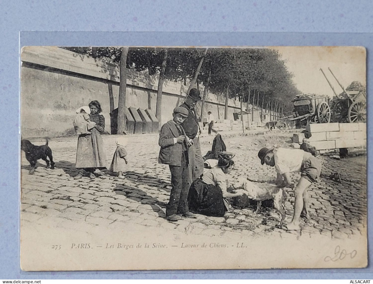 Paris Les Berges De La Seine , Laveur De Chien LL - Petits Métiers à Paris