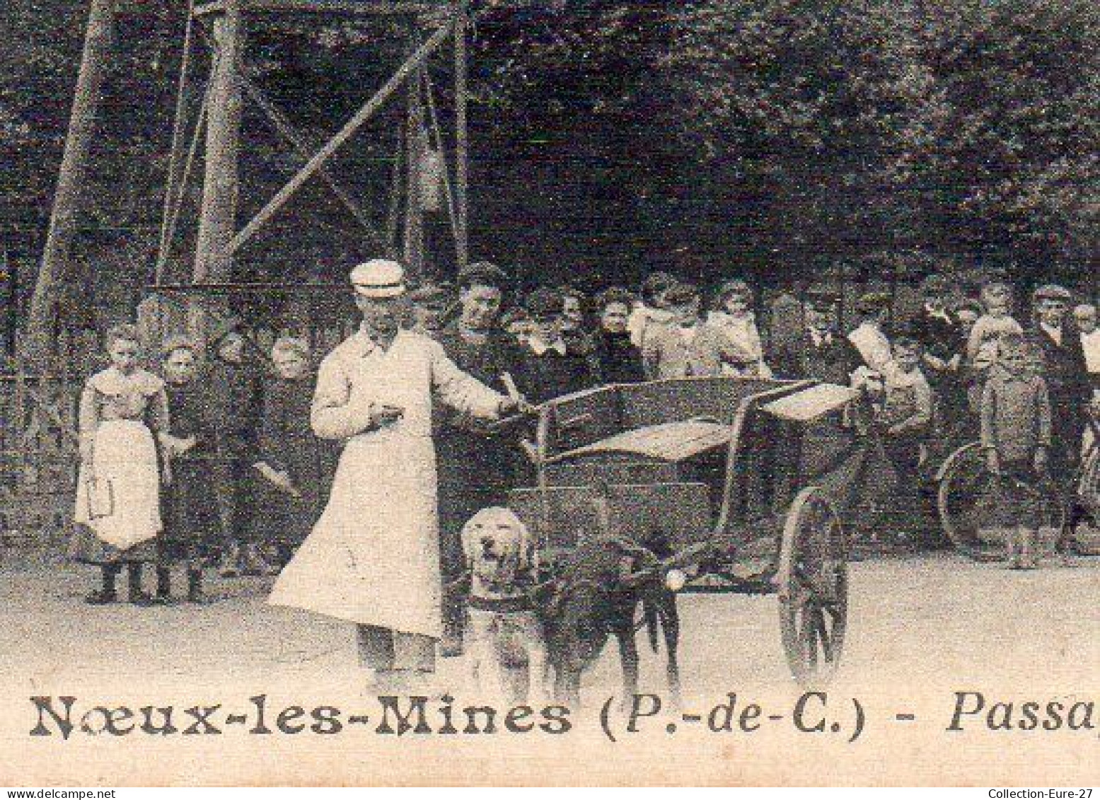 (26/02/24) 62-CPA NOEUX LES MINES - ATTELAGE DE CHIEN - VOITURE A CHIEN - Noeux Les Mines