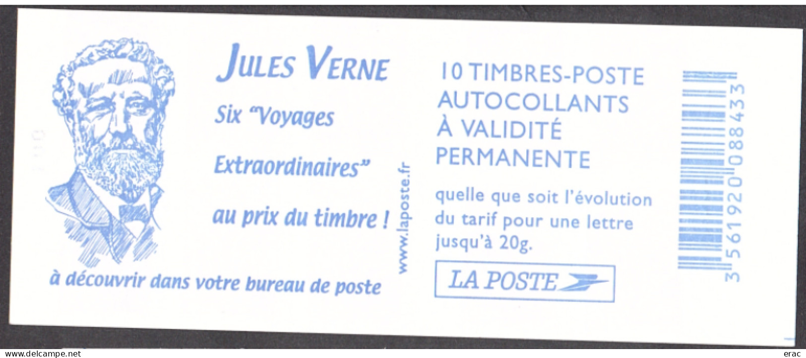 France - Carnet 3744-C5 - Neuf ** - Carré Noir - Marianne De Lamouche - Jules Verne - Markenheftchen