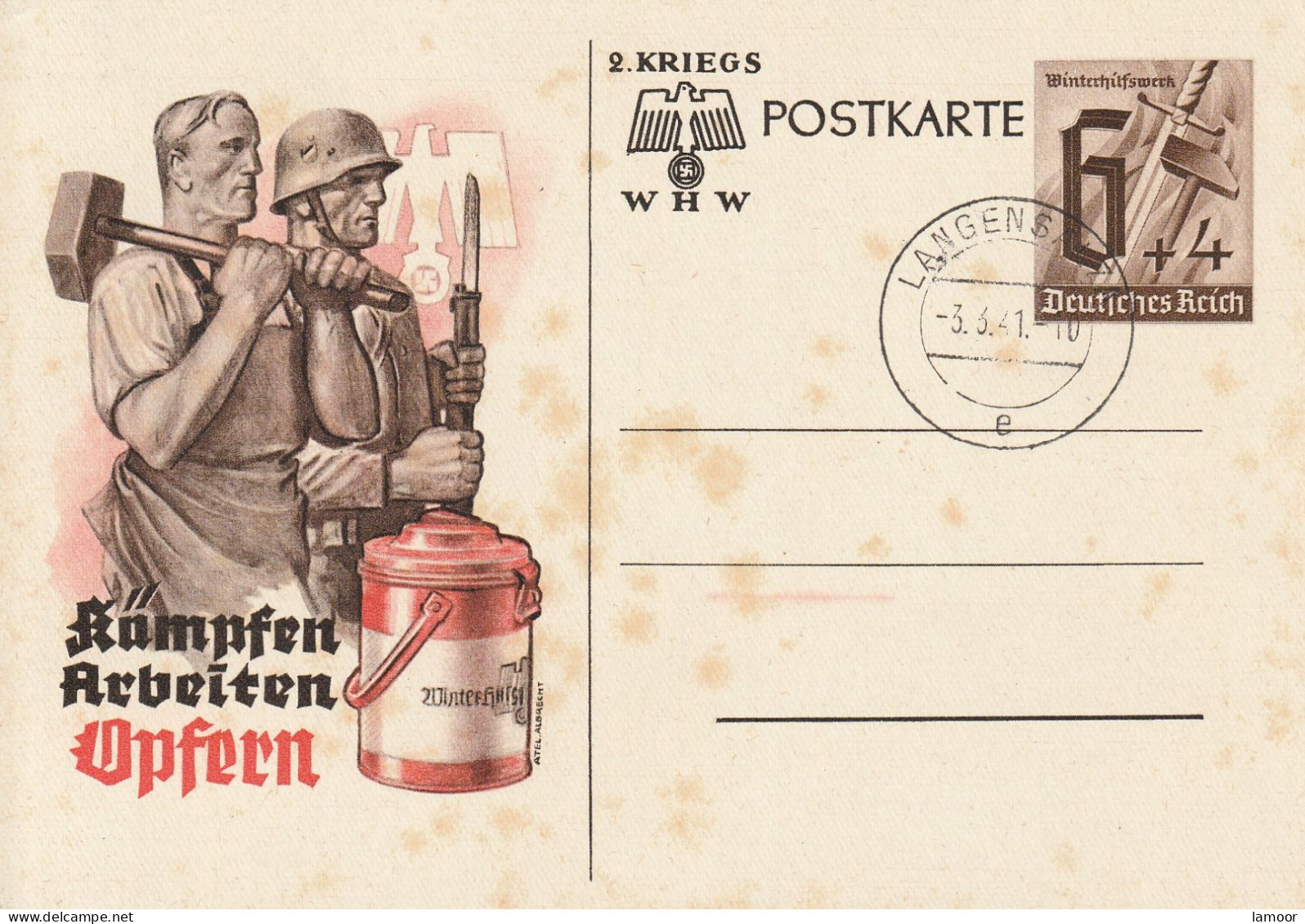 Deutsche Reich Postkarte Postfresch Ungelaufene Adolf Hitler - Collezioni E Lotti