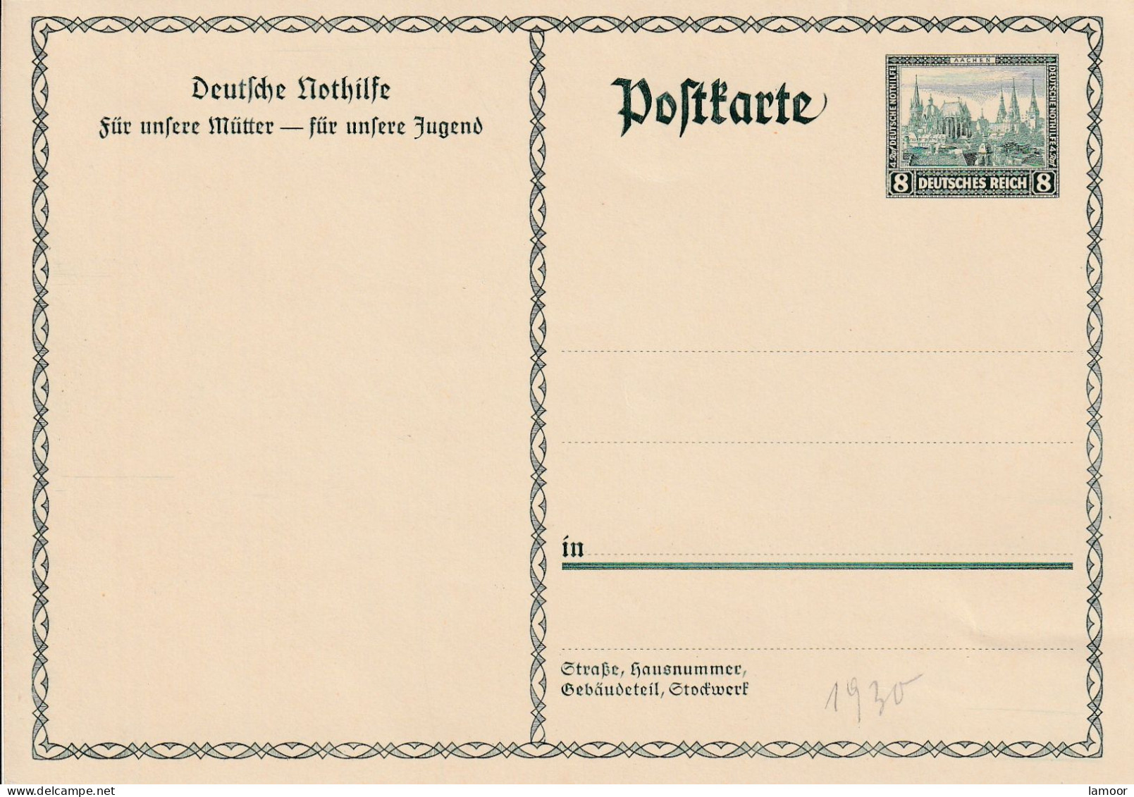 Deutsche Reich Postkarte Postfresch Ungelaufene Adolf Hitler - Collezioni E Lotti