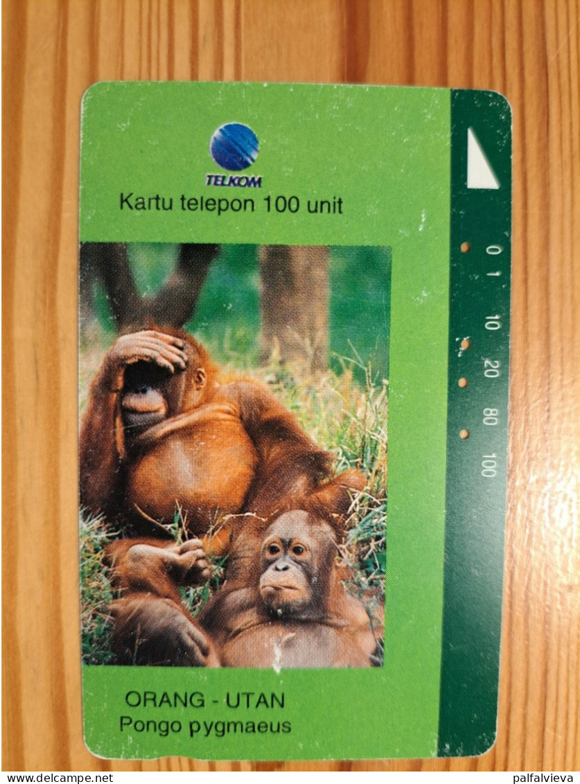 Phonecard Indonesia - Monkey - Indonesië