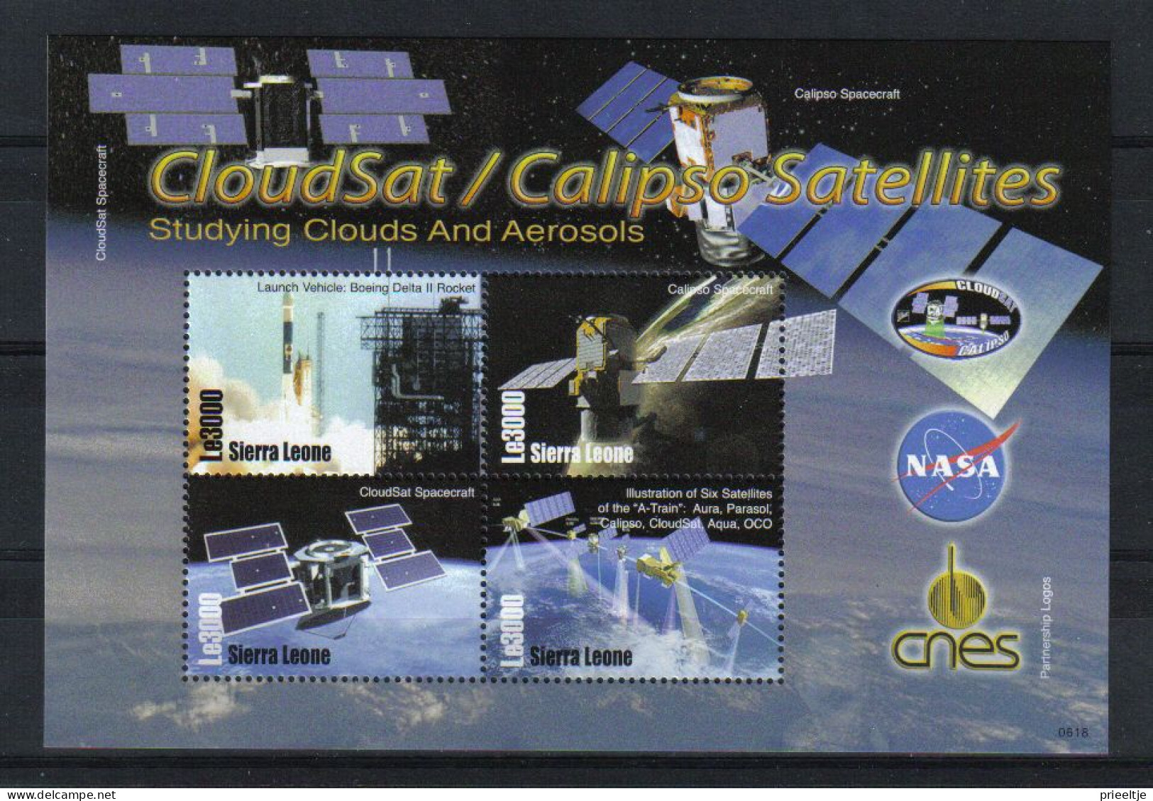 Sierra Leone 2006 Cloudsat/Calipso Satellites Sheet Y.T. 4174 A/D ** - Sierra Leone (1961-...)