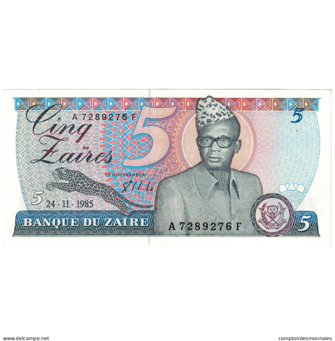 Billet, Zaïre, 5 Zaïres, 1985-11-24, KM:26a, NEUF - Zaire