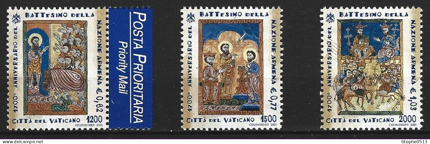 VATICAN. N°1224-6 De 2001. Miniatures/Baptême De La Nation Arménienne. - Cristianismo