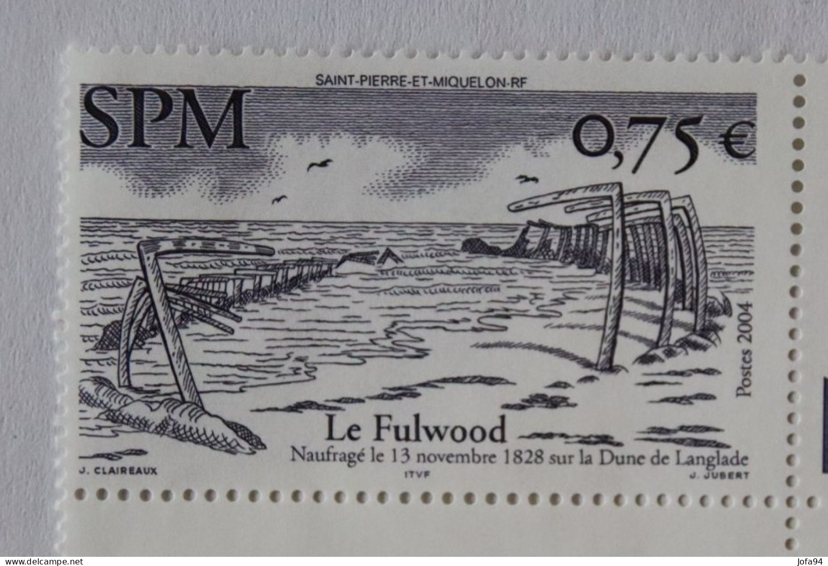 SPM 2004  Bateaux "Le Fulwood" Naufrage Le 13/11/1828  YT 822  Neuf - Unused Stamps