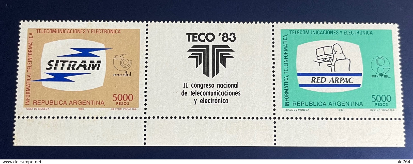 Argentina 1983 CYTRA Con Entrecinta, GJ 2084/5, Sc 1412/3, MNH. - Unused Stamps