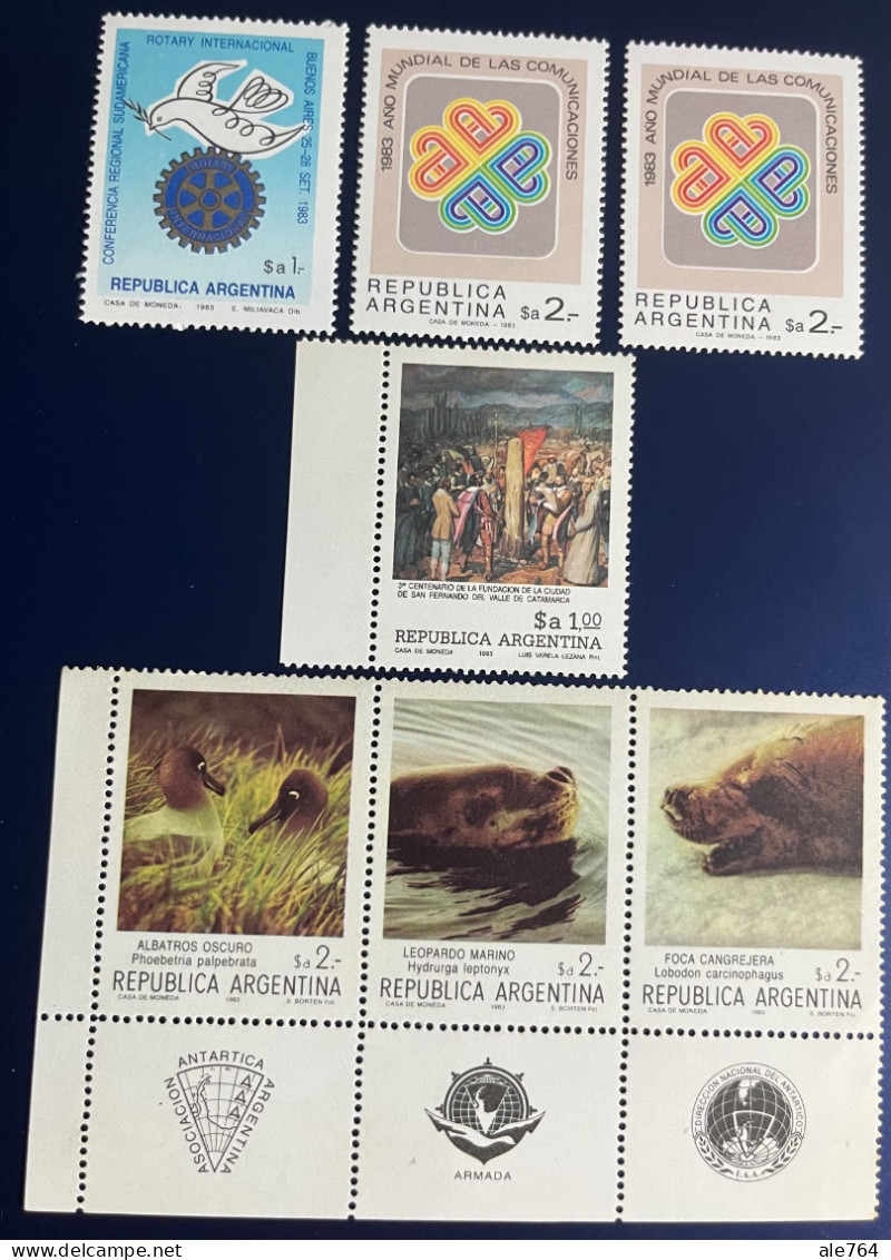 Argentina 1983 Lot Of 7 MNH Stamps. - Unused Stamps