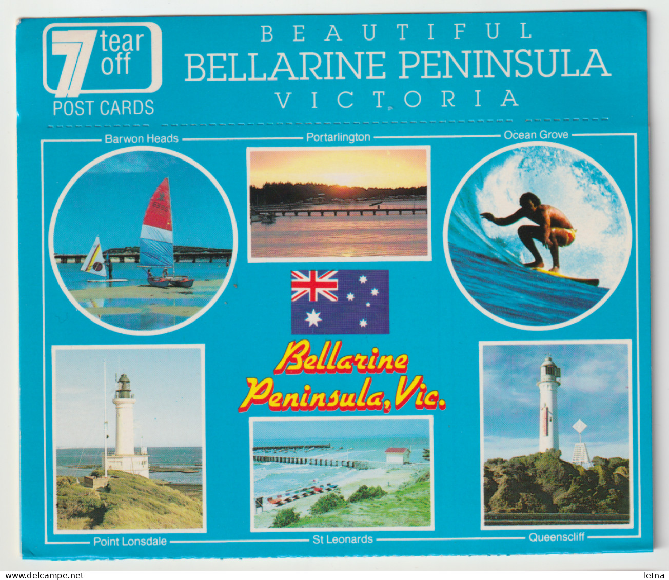 Australia VICTORIA VIC Lighthouses Coast Views BELLARINE PENINSULA Postcard Pack C1980s - Other & Unclassified