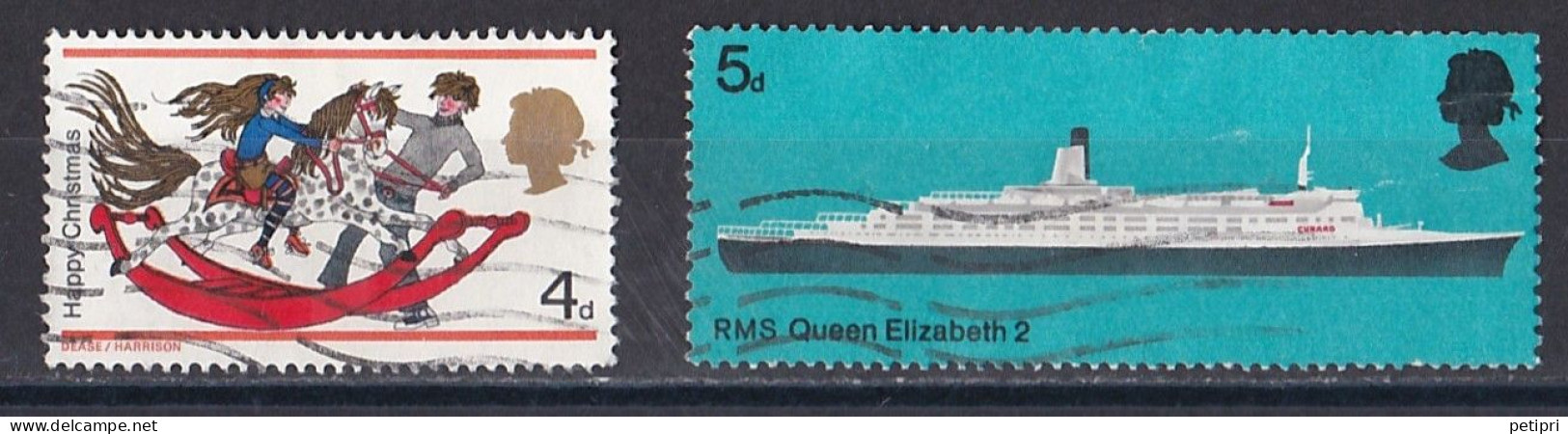 Grande Bretagne - 1952 - 1971 -  Elisabeth II -  Y&T N °  546   Et   549   Oblitéré - Gebraucht