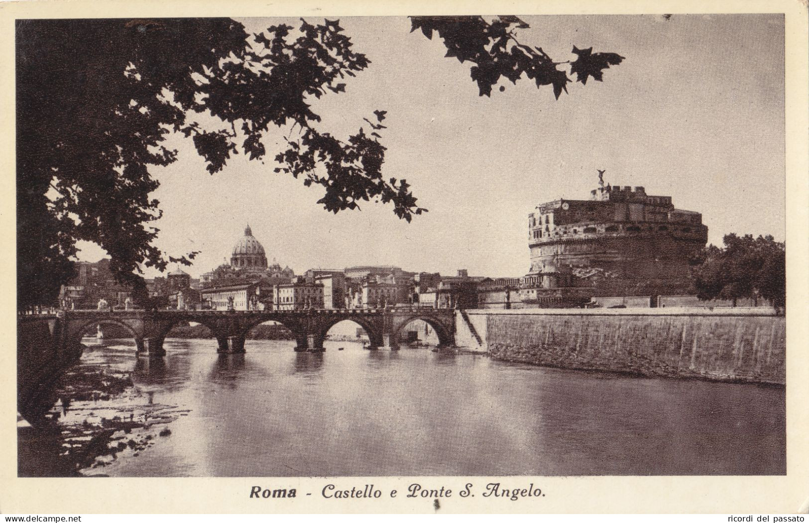 Cartolina Roma - Castello E Ponte S.angelo - Castel Sant'Angelo