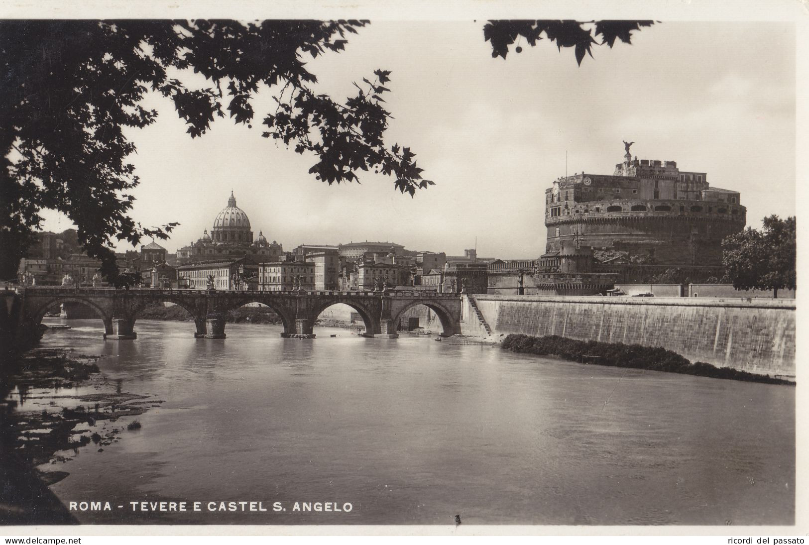 Cartolina Roma - Tevere E Castel S.angelo - Castel Sant'Angelo