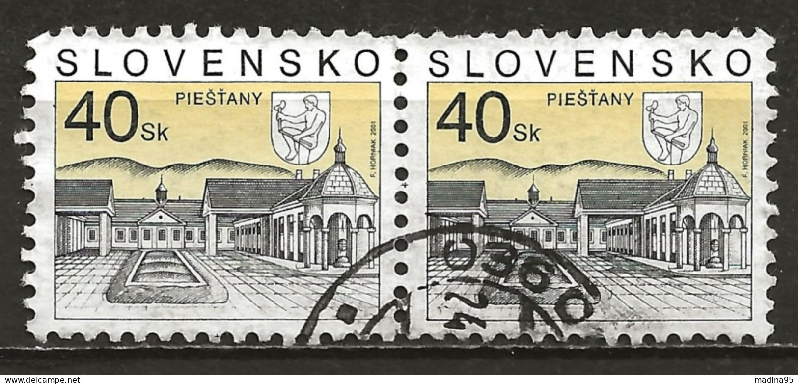 SLOVAQUIE: Obl., N° YT 348 X 2, Paire, AB - Usados