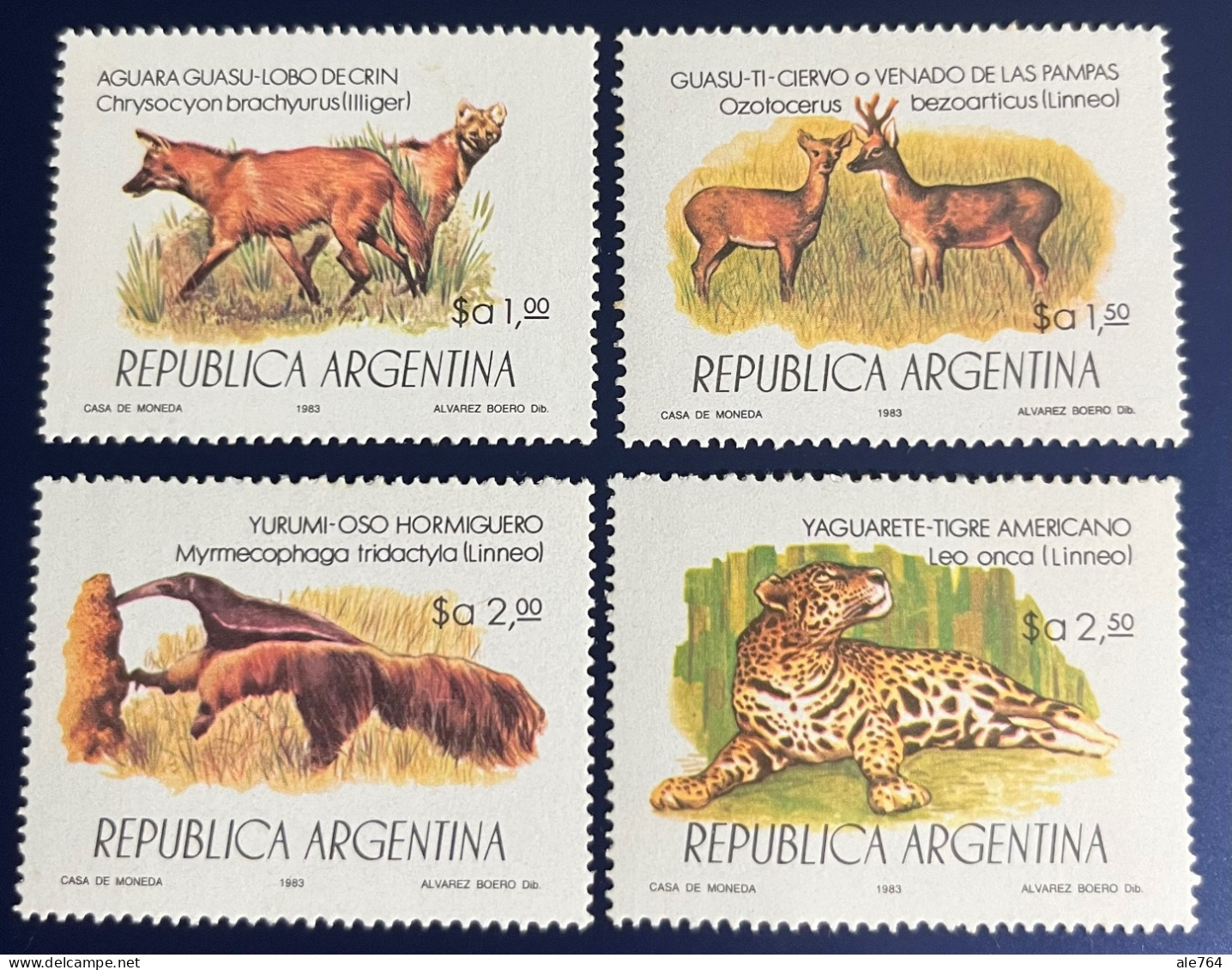 Argentina 1983Protección De La Fauna , GJ 2095/8, Sc 1418/21, Mi 1630/3, MNH. - Neufs