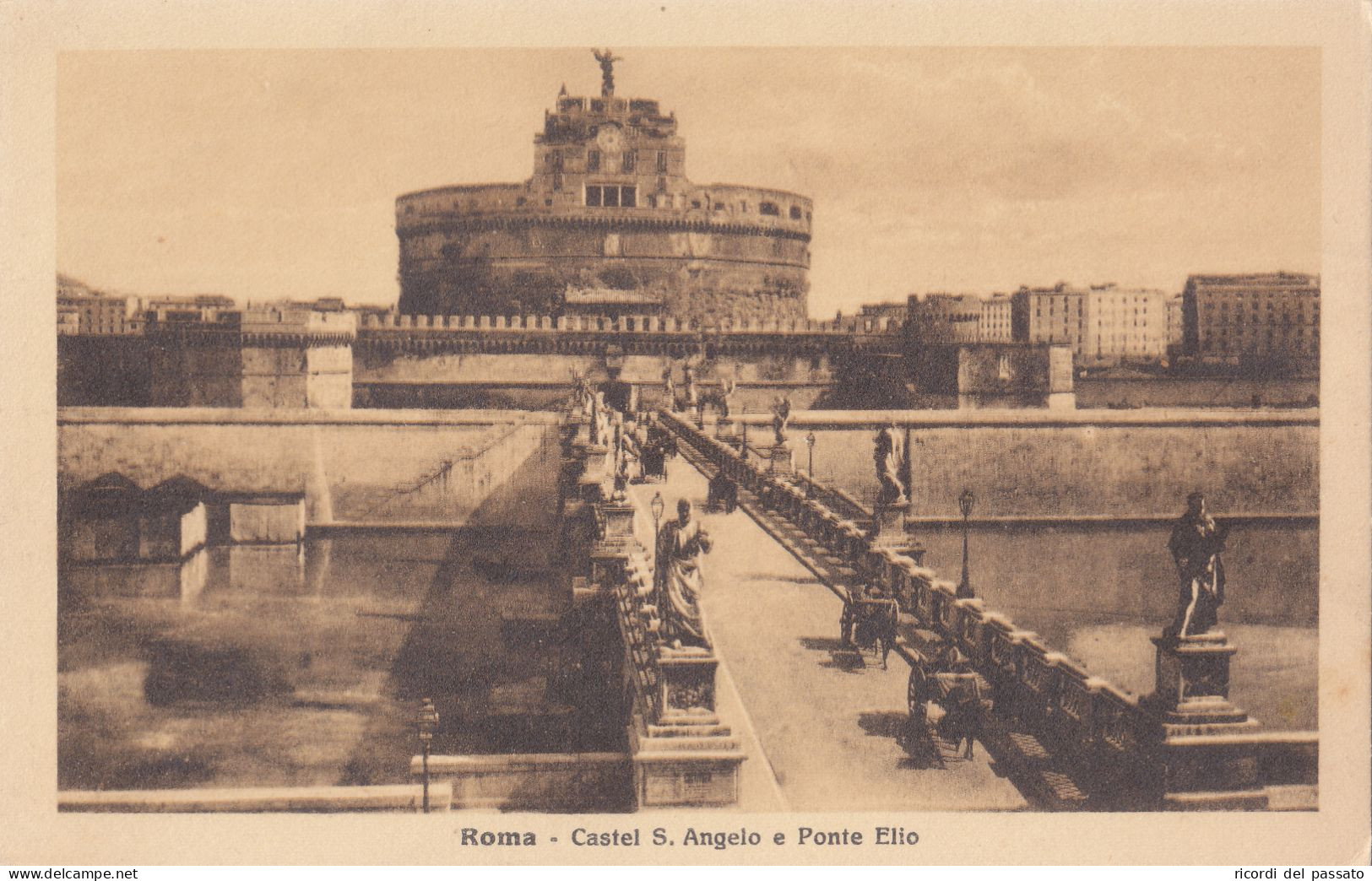 Cartolina Roma - Castel S.angelo E Ponte Elio - Castel Sant'Angelo