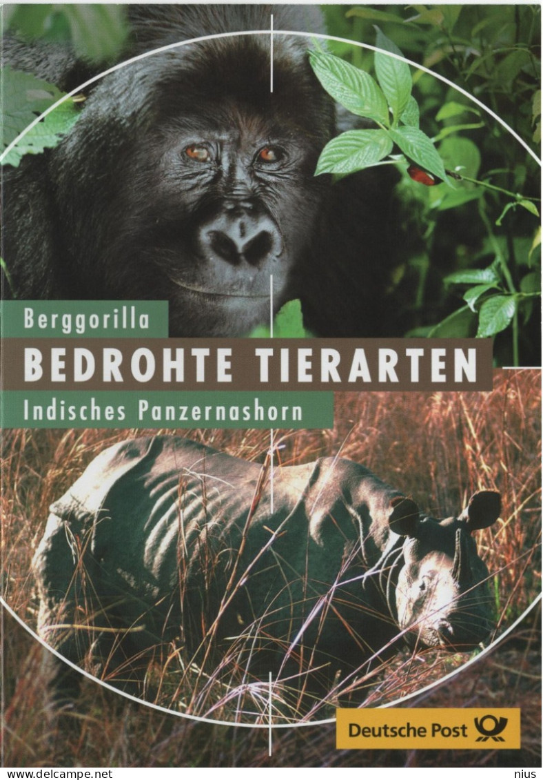 Germany Deutschland 2001 Tiere Fauna Berggorilla Panzernashorn Mountain Gorilla Indian Rhinoceros, Berlin & Bonn - 2001-2010