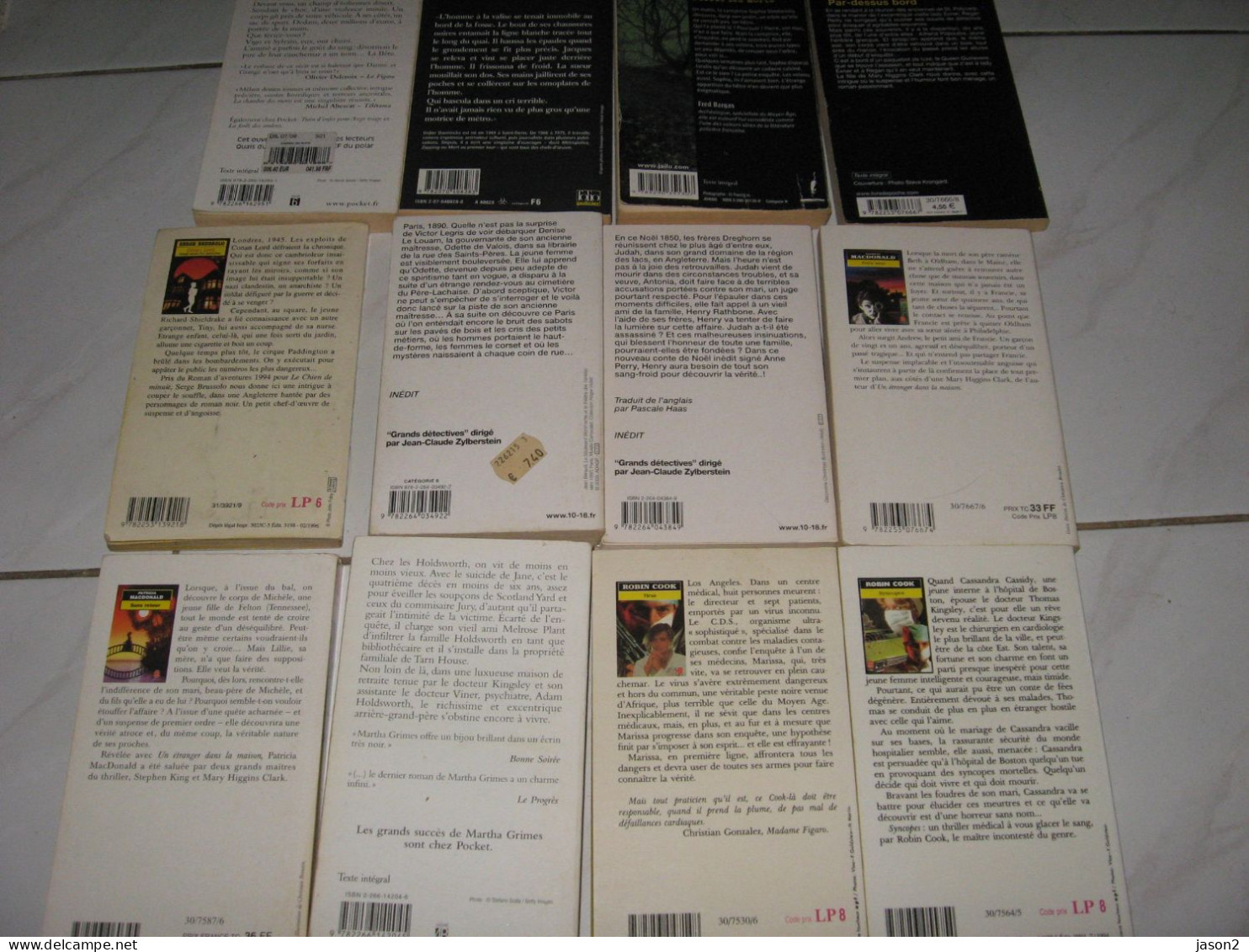 Lot De 12 POCHES Policiers / Suspens / Thriller - Wholesale, Bulk Lots