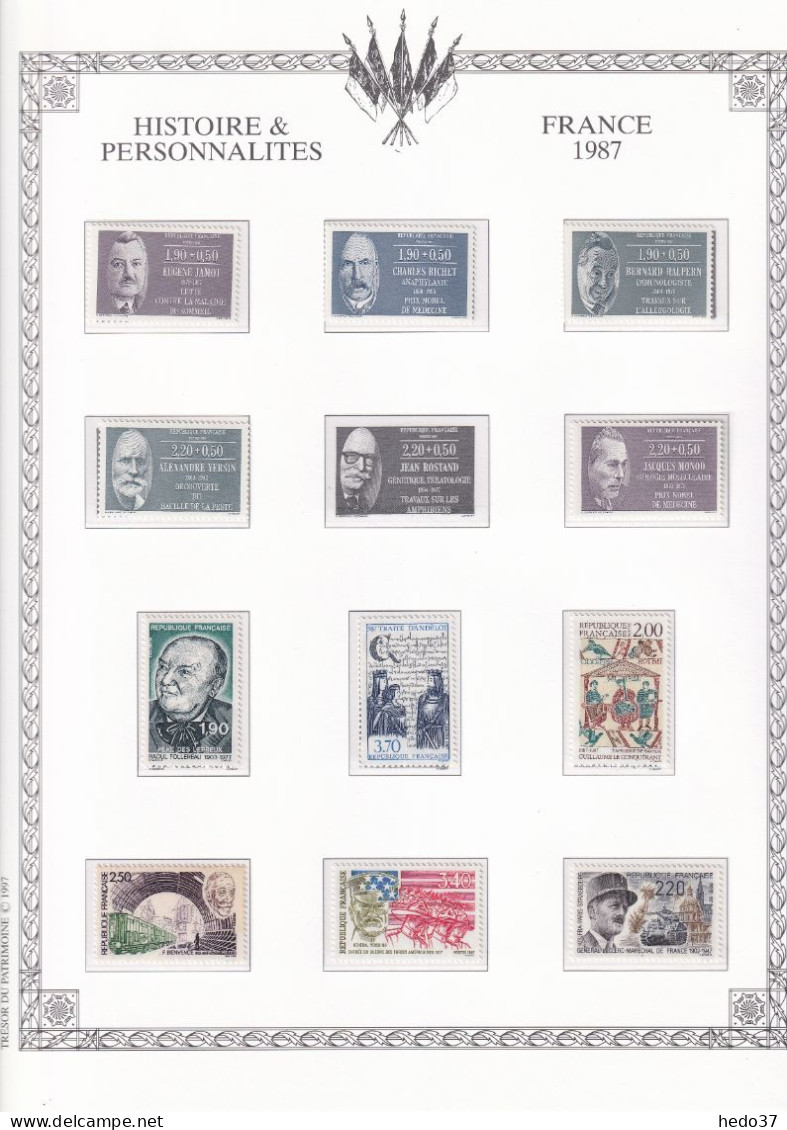 France Année Complète 1987 - N°2452/2500 - Neufs ** Sans Charnière - TB - 1980-1989