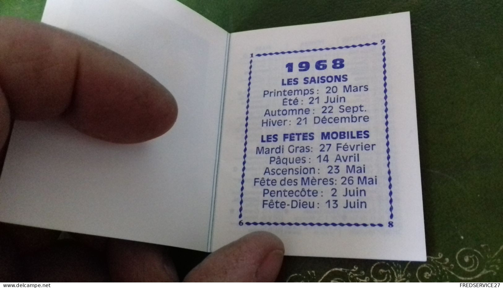 223 /  M PASQUIER BOUCHERIE 24 RUE DES CHANTIERS 78 VERSAILLES 1968 - Petit Format : 1961-70