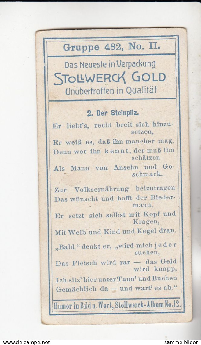 Stollwerck Album No 12 Pilze Der Steinpilz  Grp 482 # 2 Von 1911 - Stollwerck