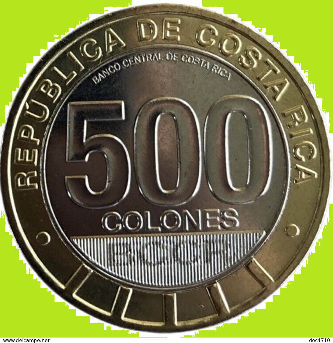 Costa Rica 500 Colones 2023, 175 Years First Costa Rican Republic, KM#New, Unc Bimetallic - Costa Rica