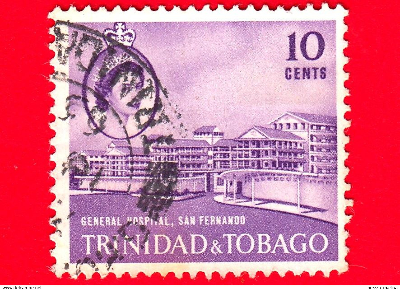 TRINIDAD & TOBAGO - Usato - 1960 - General Hospital, San Fernando - 10 - Trinidad & Tobago (...-1961)