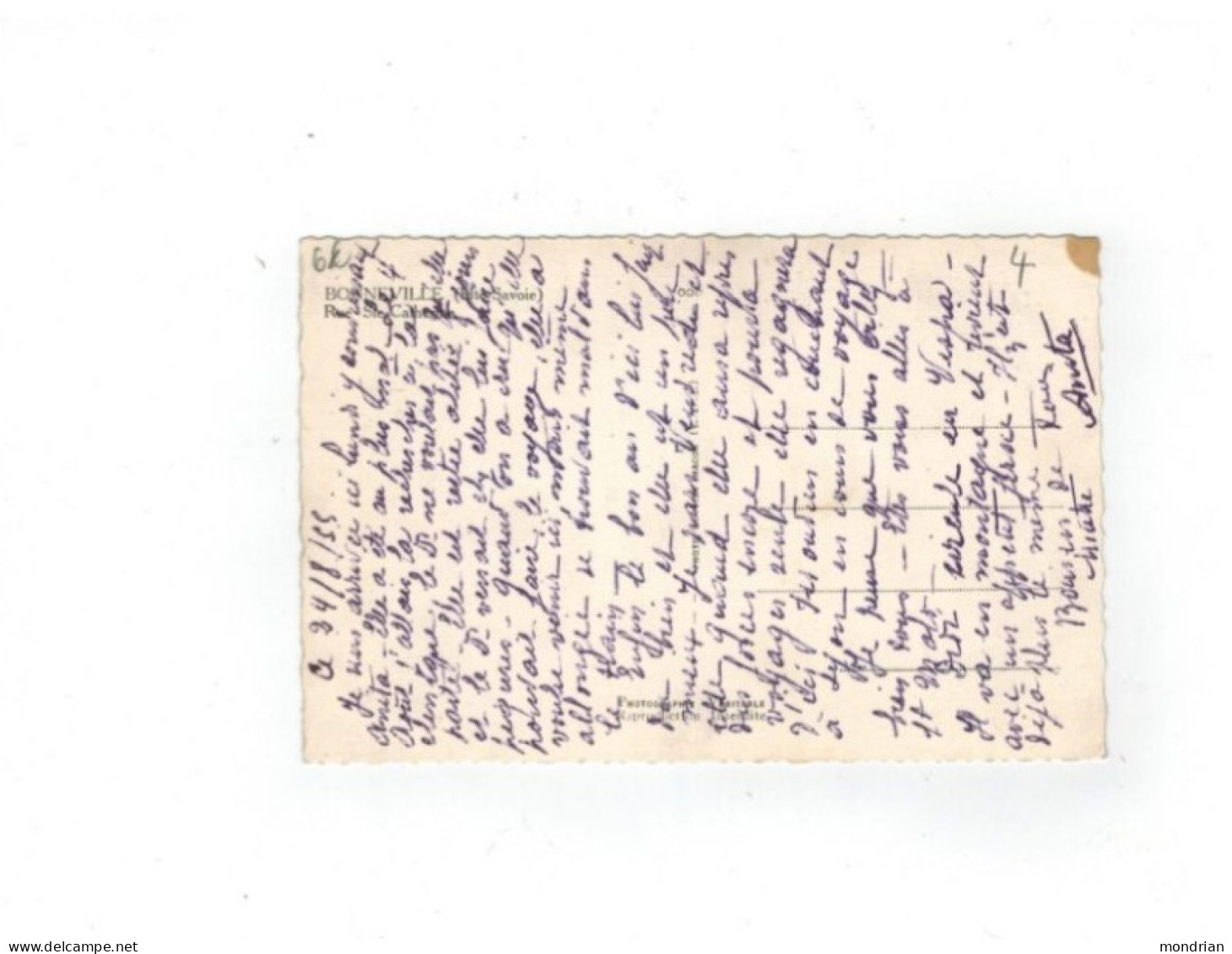 Carte Postale BONNEVILLE Rue Sainte Catherine 1955 FAUCIGNY - Bonneville